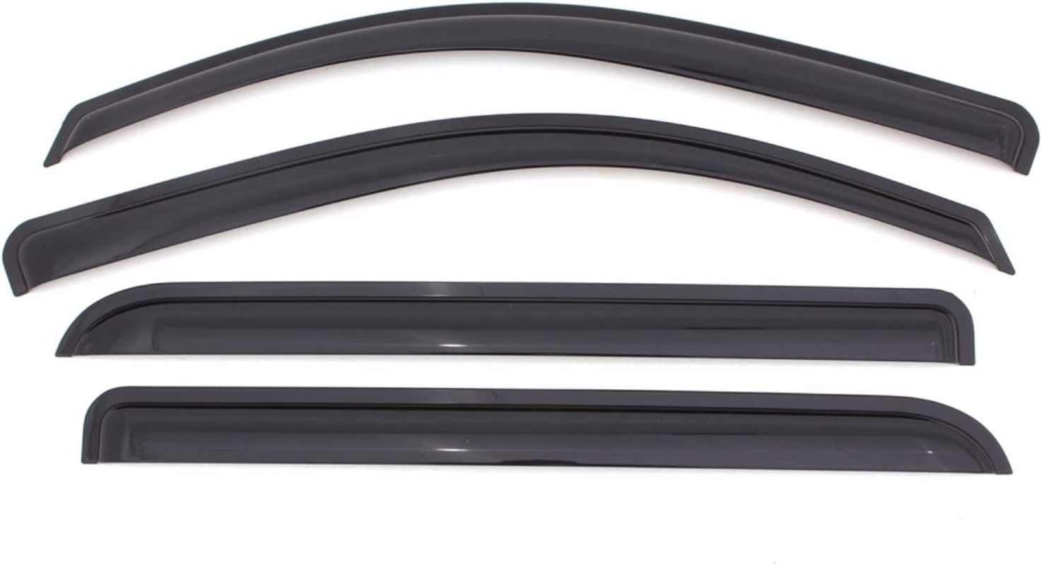 [] outside Mount Rain Guards for 2008 - 2020 Dodge Journey | Window Vent Visors, 4 Pcs. - Smoke | 94072