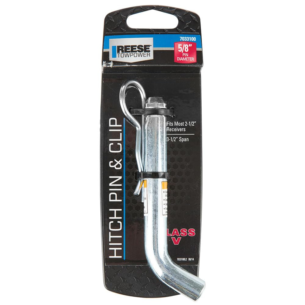 Towpower 7033100 Class V Zinc Finish Pin and Clip , Black