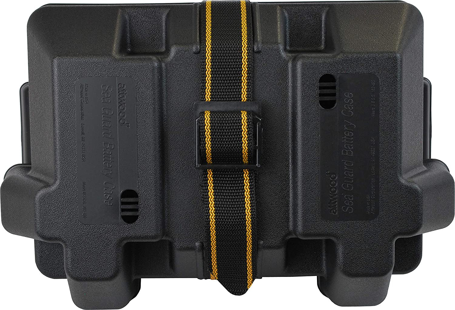 9065-1 Standard Vented Battery Box with Mounting Strap, Fits Group 24 Batteries, Black