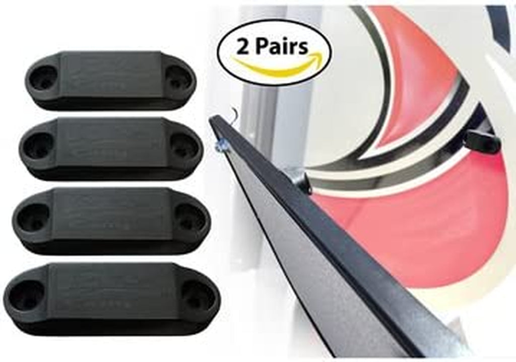 RV Magnetic Door Catch - Black 2-Pair - Strong Magnetic Hold, Rust Proof, Black OEM, Includes Mounting Tape & Hardware - Ideal RV Door Magnetic Catch for Camper Trailer