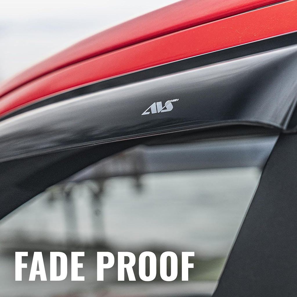 [] outside Mount Rain Guards for 2008 - 2020 Dodge Journey | Window Vent Visors, 4 Pcs. - Smoke | 94072