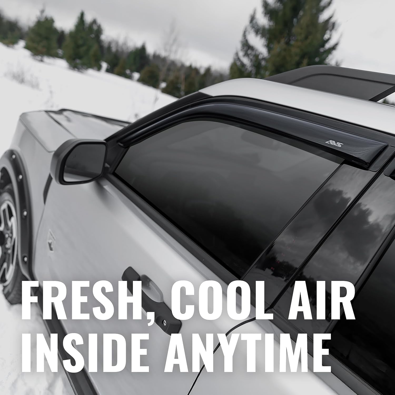 [] outside Mount Rain Guards for 2008 - 2020 Dodge Journey | Window Vent Visors, 4 Pcs. - Smoke | 94072